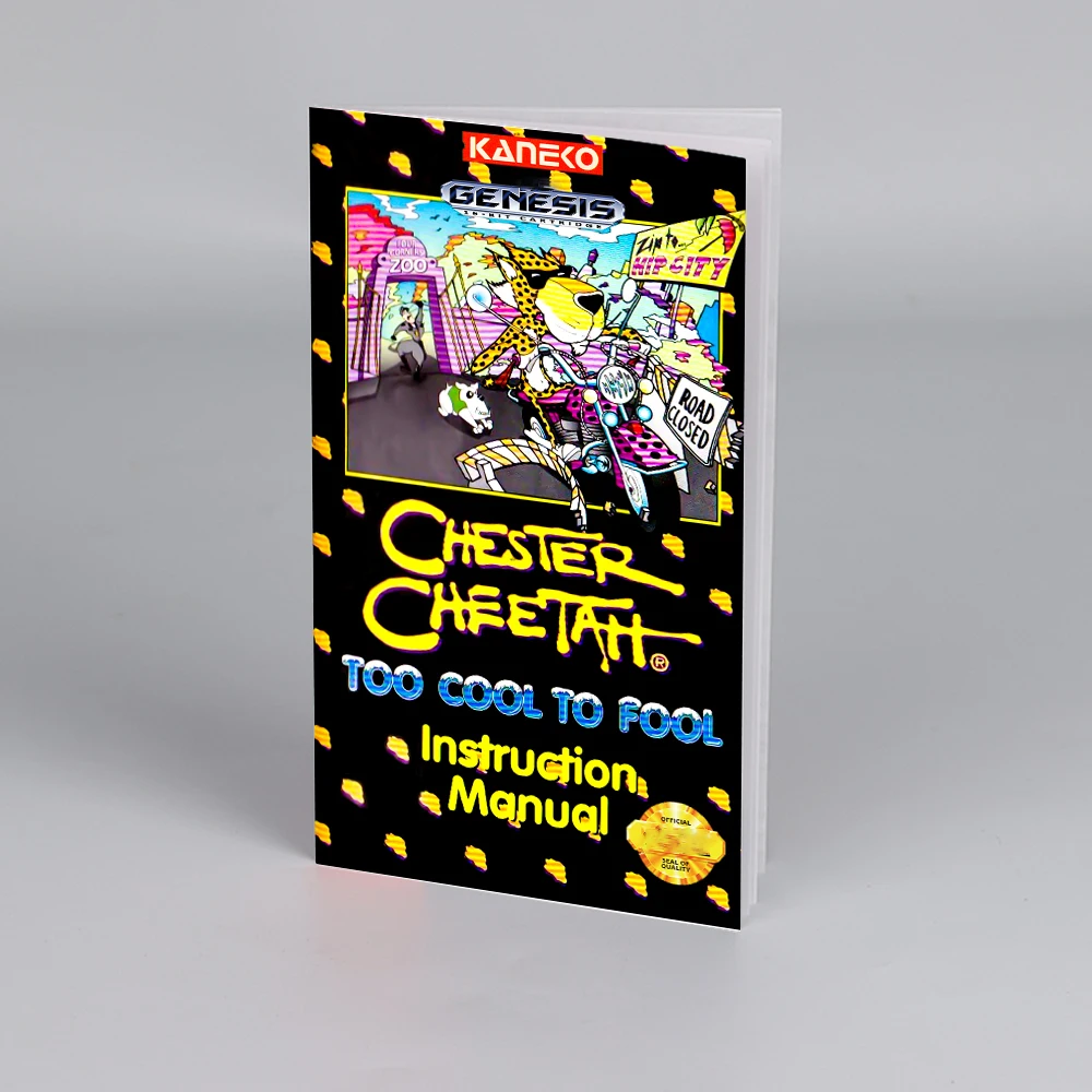 Chester cheetah too cool to fool USA  Manual for Sega 16 bit Megadrive Genesis High Quality Instructions