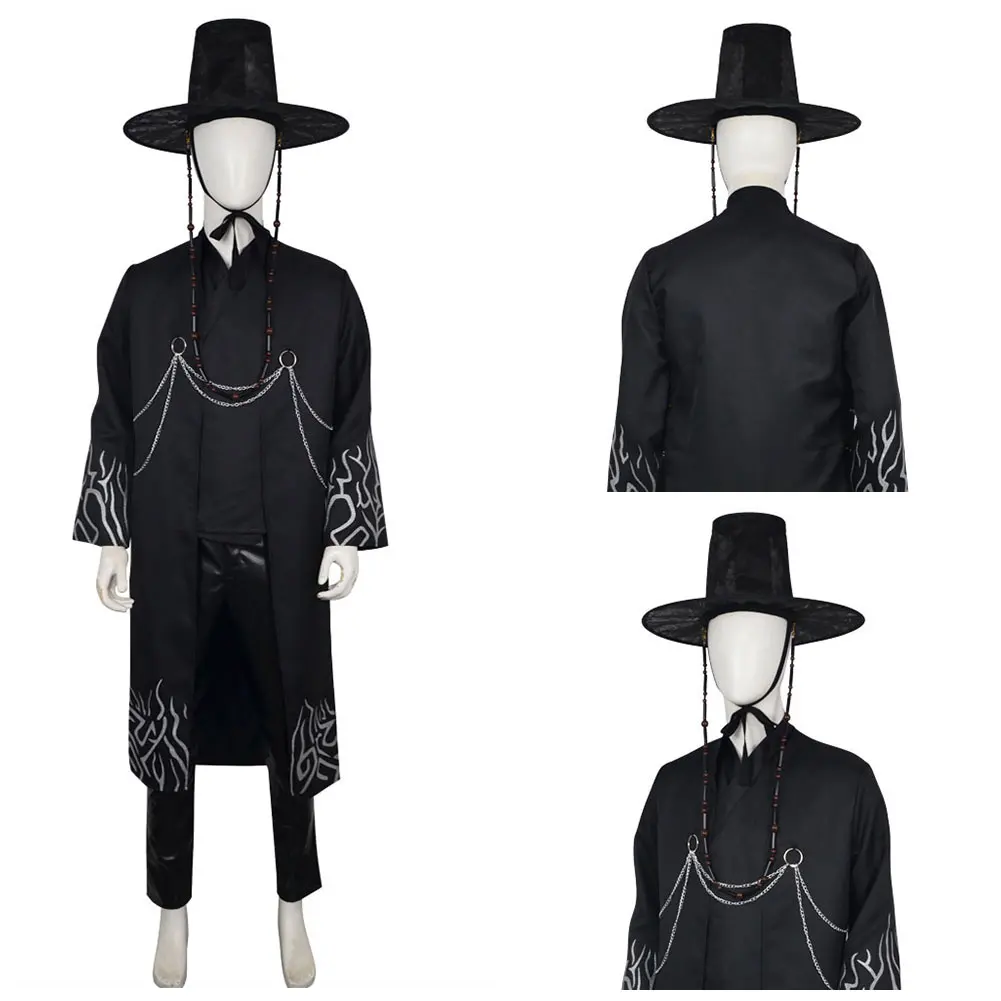 Kpop لعب الأدوار شيطان الصيادين ساجا بنين تأثيري موحدة جينو زي الرجال قبعة مجموعة المعبود ملابس هالوين كرنفال البدلة تمويه