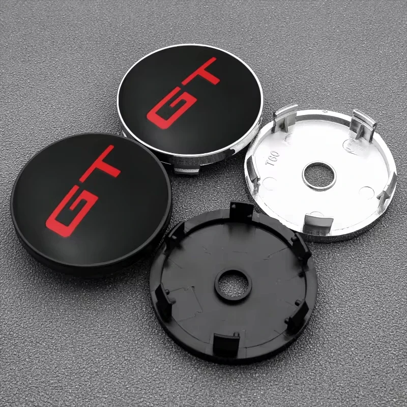 4Pcs Car GT Emblem Hub Center Cover Wheel Sticker for Ford Mustang Mercedes Benz Volkswagen golf BMW audi Tesla FIAT KIA Volvo