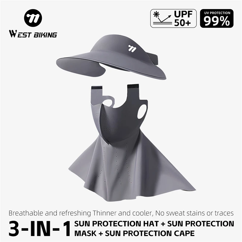 

WEST BIKING уличный набор полнолицевых масок для женщин и мужчин, летняя защита от солнца, Балаклава, шарф-труба, походный, рыбалка, велоспорт, мягкие шарфы