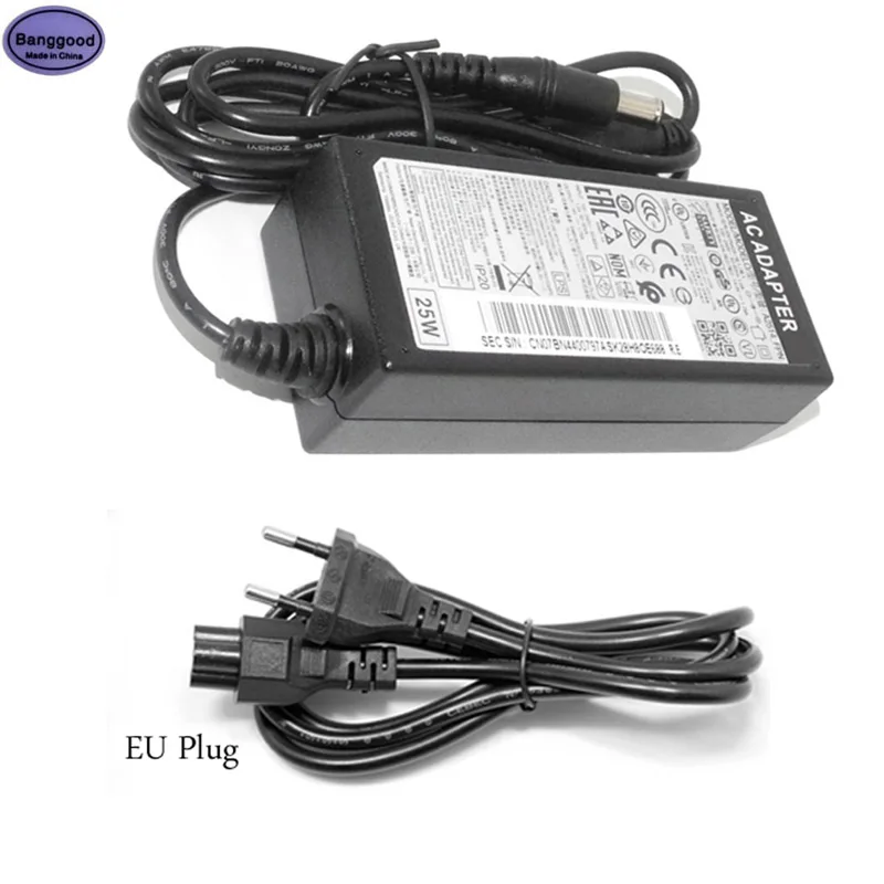 14V 1.79A 6.5*4.4mm 25W Laptop Charger 14V1.786A w/ AC Power Cable for Samsung Monitor A2514_DPN DSM S22A330BW BN44-00865A LS19A