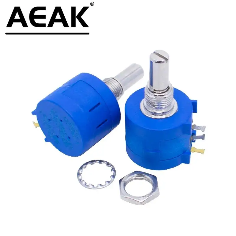 AEAK 3590S Multiturn Potentiometer 500 1K 2K 5K 10K 20K 50K 100K ohm Potentiometer Adjustable Resistor 3590 102 202 502 103