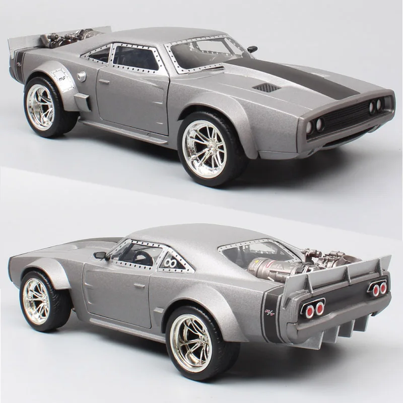 Car Only Jada 1/24 Scale 1970 Dodge Charger RT Challenger SRT8 Ice Charger F8 Furious Muscle Diecast Car Model Toy Vehicles