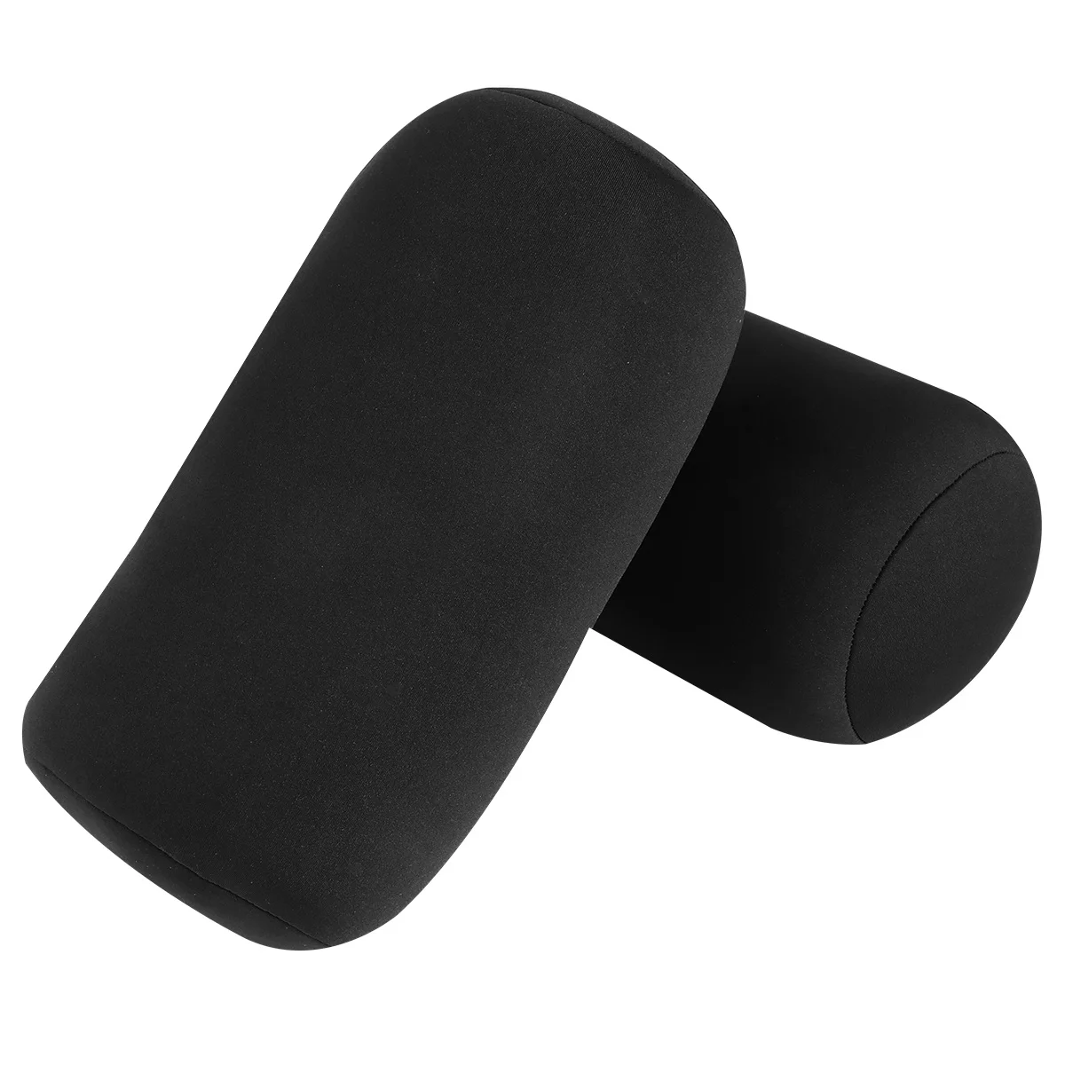 

BUTIFULSIC 2pcs Neck Pillow Black Back Cushion Cylinder Stuffed Throw Pillows for Chair Decor Support