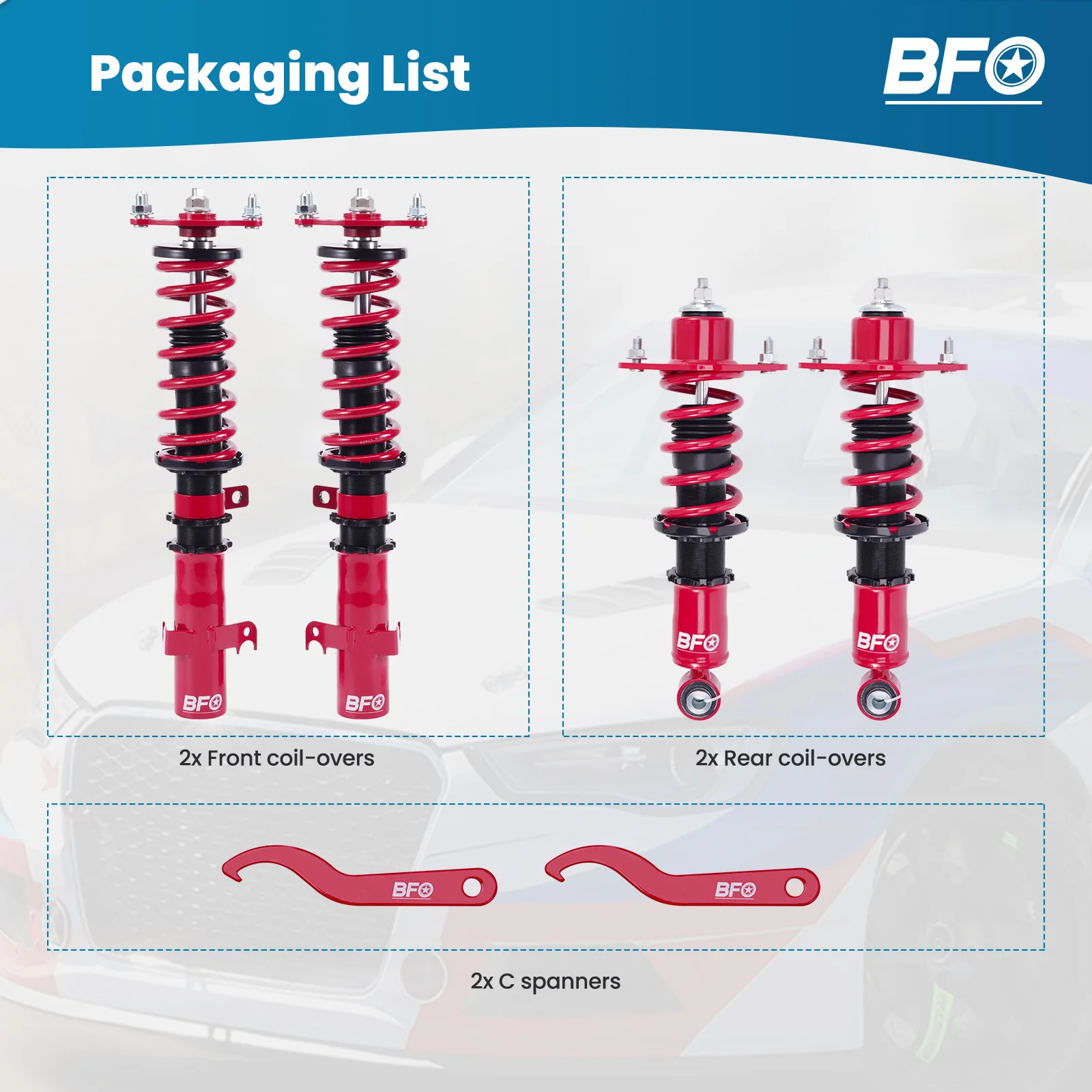 Height Adjustment Coilover For Honda CR-V AWD Petrol 2.4L 4cyl 125kW K24Z1 07-11