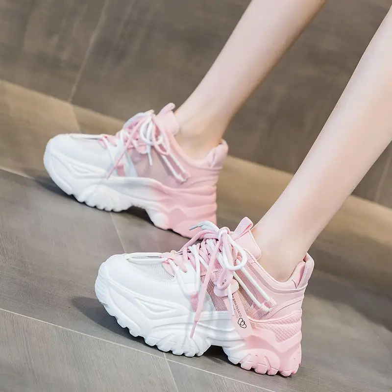 Women's Shoes Casual Shoes Spring Sneakers Platform Woman-shoes Tennis Female Fashion Thick Sole 2024 Roses Trainers Increased I - view 5