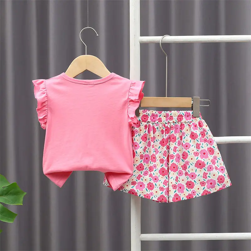 

New Summer Baby Clothes Suit Kids Clothing Set Children Girls T-Shirt Shorts 2Pcs/Sets Infant Fashion Costume Toddler Tracksuits