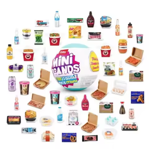 ZURU 5 Surprise Mini Brand Refrigerator Ball Series Blind Box Toys Mysterious Home Decoration Collection Children Birthday Gift