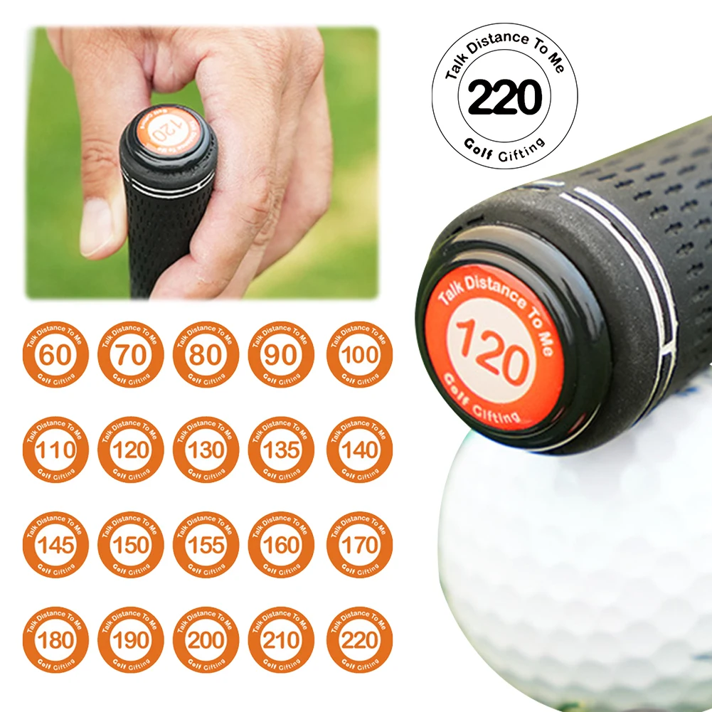 20Pcs Golf Club Sticker Self Adhesive Golf Club Distance Mark Ball Position Marking Sticker Reusable for Men Women Golfers