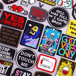 Horror Movies Fusible Patches Rock Music Embroidery Patch For Decoration Personality Iron On Patches For Clothes Appliques Badge