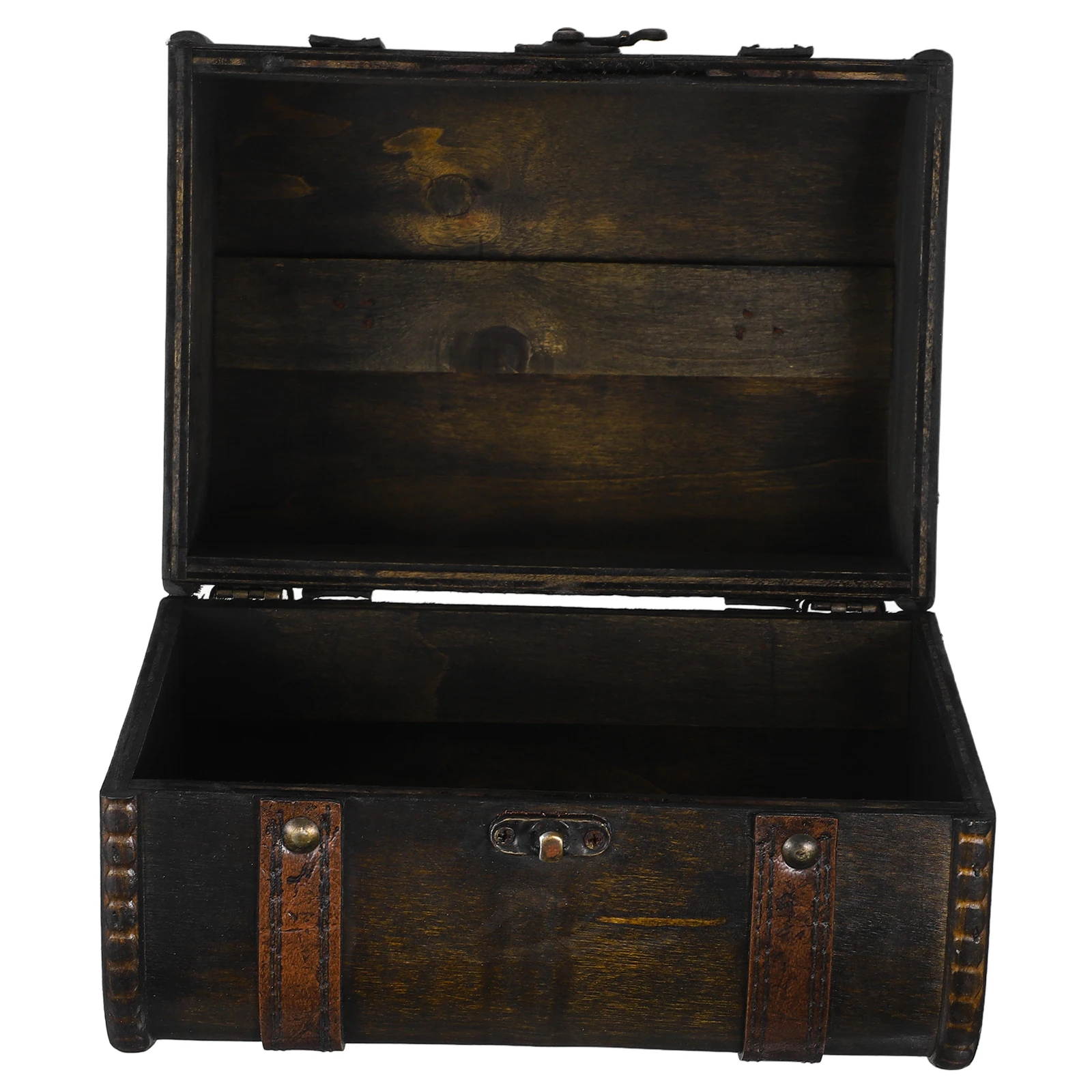 

OFFSCH Vintage Wooden Box Suitcase Jewelry Case Desktop Organizer Treasure Chest Trinket Storage Cabinet Gift Box