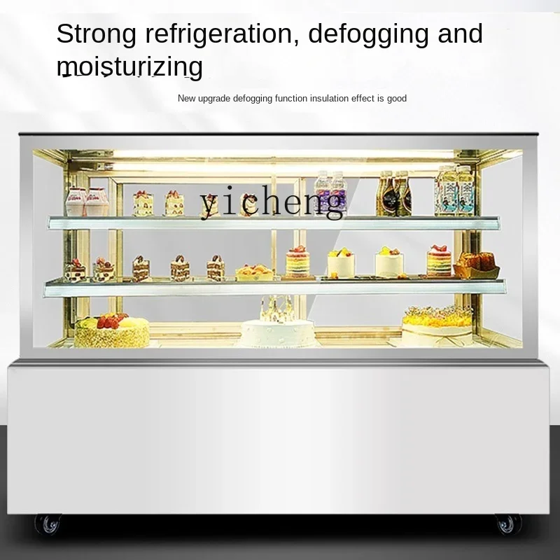 Cake Counter Refrigerated Display Cabinet Commercial Fruit Cooked Dessert Mousse Fresh Cabinet