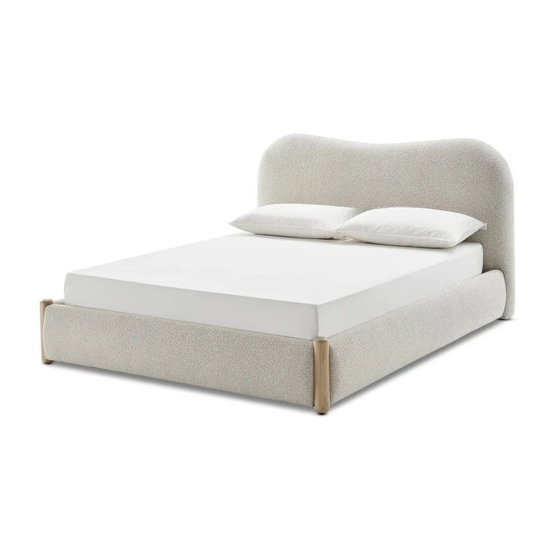 

Bedroom 1.8 meters fabric bed French master bedroom hotel simple designer double bed