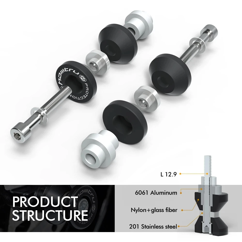 For Triumph Daytona 660 2024 CNC Paddock Bobbins - No Tools Rider Gift Back to School Motorcycle Stand Spindle Kit