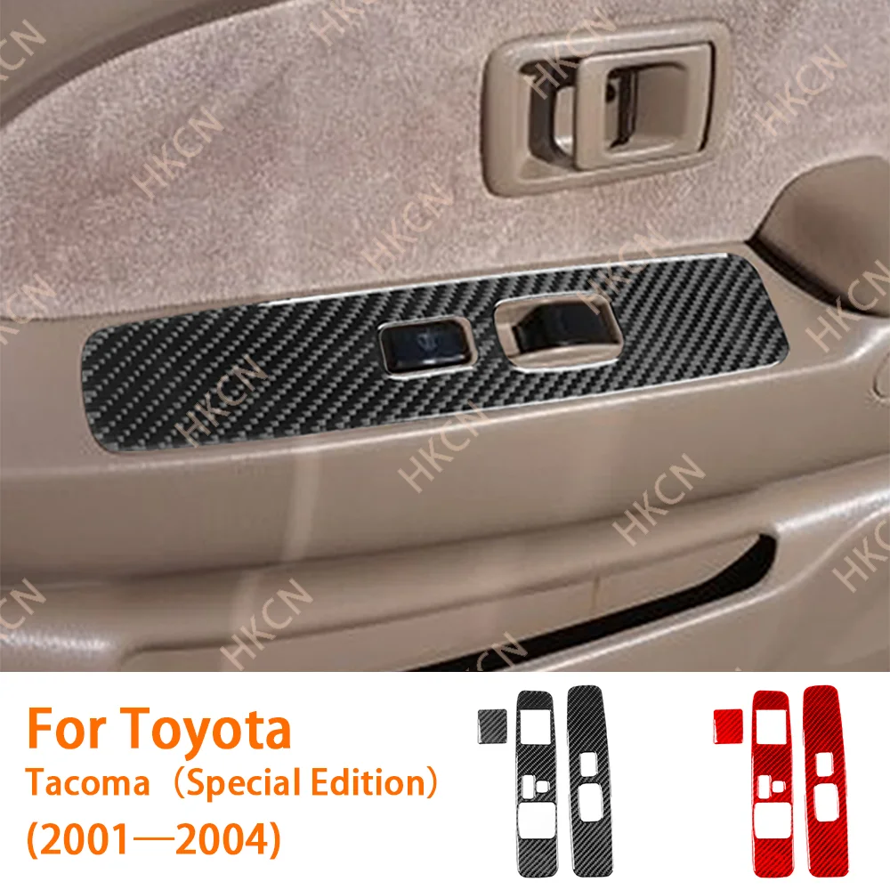 

Carbon Fiber Window Switch Lifting Panel Car Accessories Interior Cover Trim Sticker For Toyota Tacoma 2001—2004—Special Edition