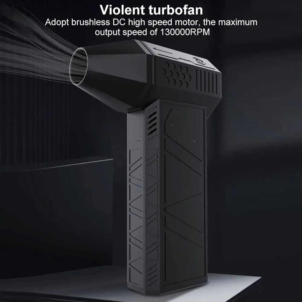 ミニターボジェットファン,130000rpm,ブラシレスモーター,強力な気流,3000mah,家庭用,屋外用,車用