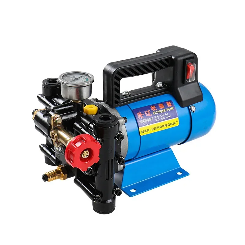 Agricultural Electric High Pressure Pump Spraying Watering Car Wash Irrigation Double Cylinder Piston 12V/24V/48V/60V/72V/220V