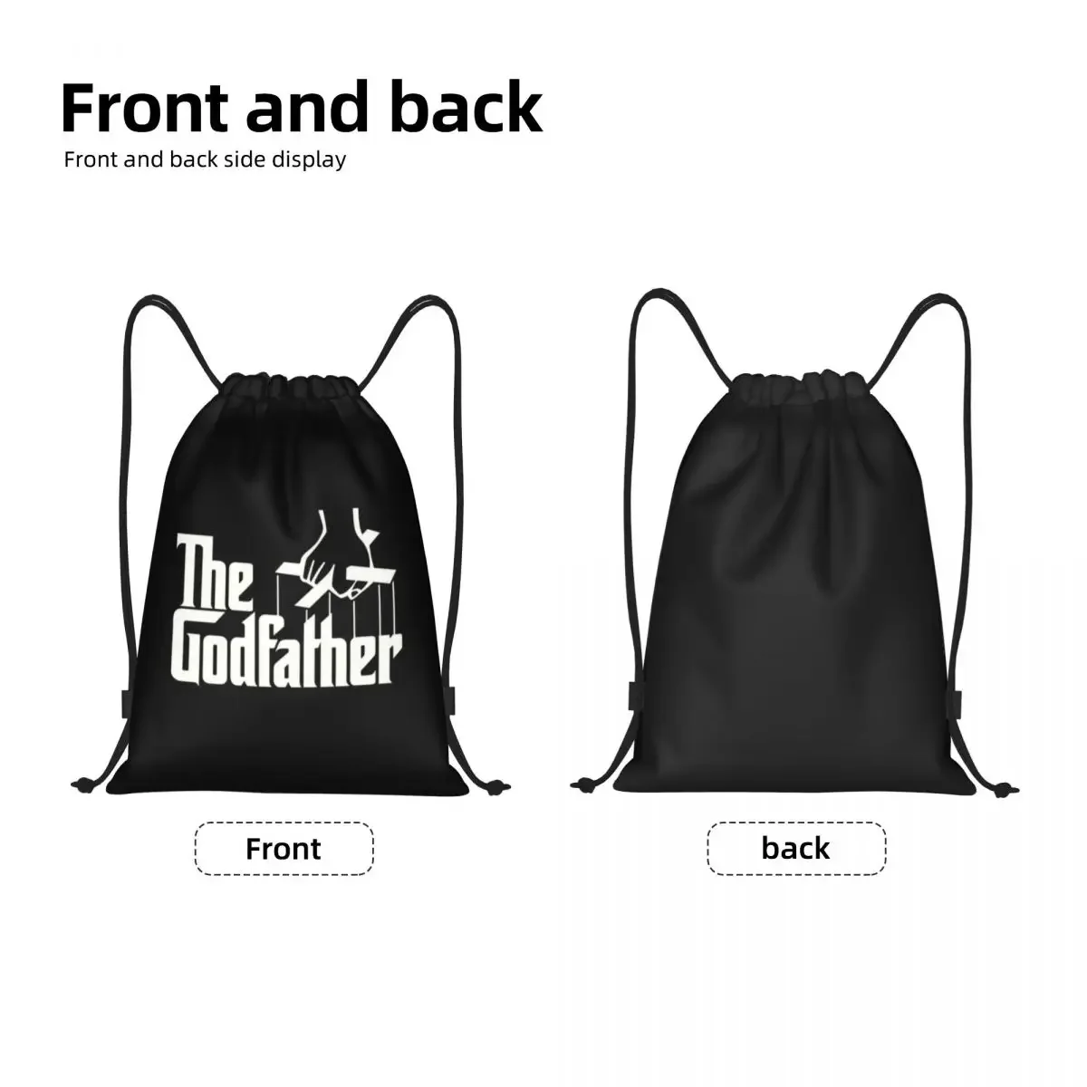 Custom The Godfather Logo Drawstring Backpack Bags Men Women Lightweight Gangster Film Gym Sports Sackpack Sacks for Yoga