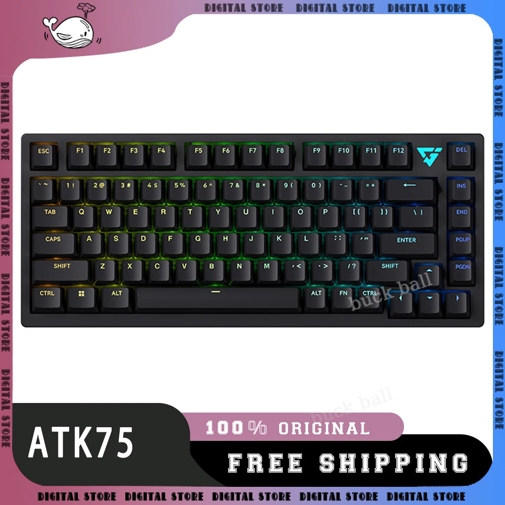 

ATK75 Mechanical Gamer Keyboard 68Keys Wired Esports Magnetic Switch Keyboard CNC Cover RGB Hot-Swap V-Hub Gaming Keyboards Gift