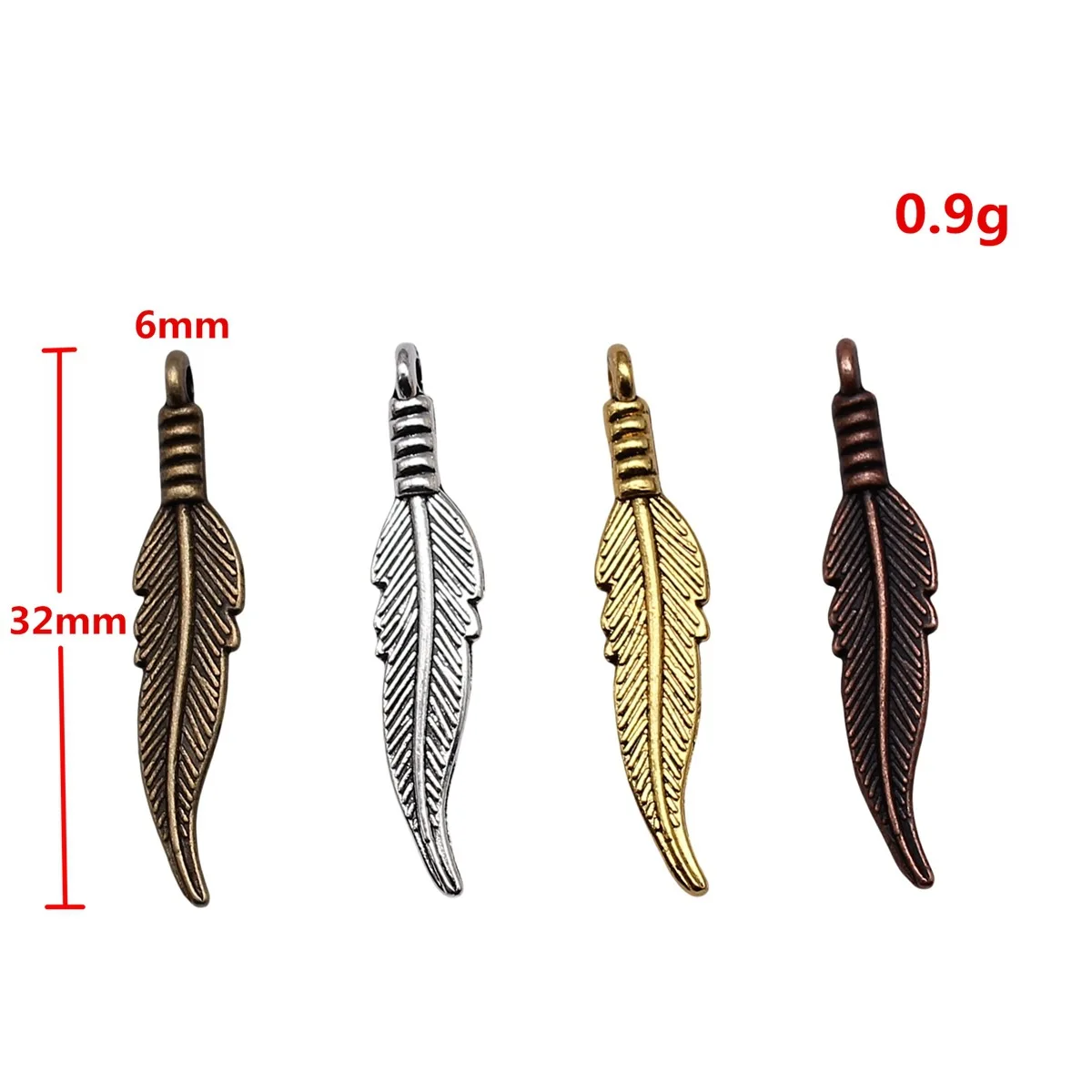 Hollow Feather Charm Leaf Charms Alloy Charms For Vintage Nature DIY Bracelet Necklace Supplies For Jewelry Making DIY
