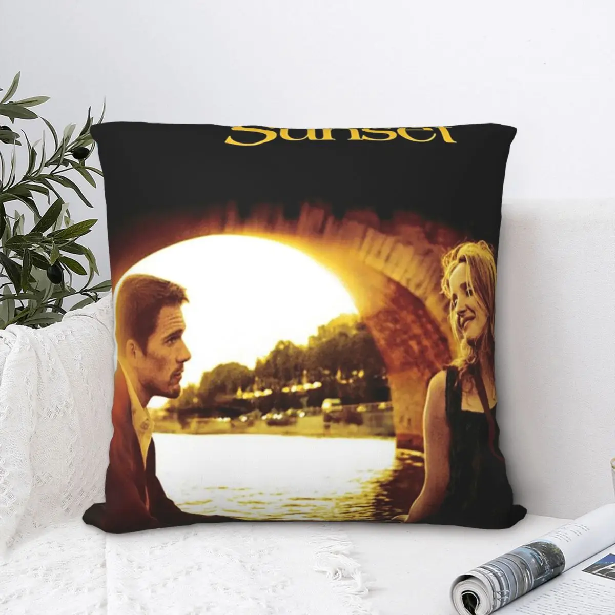 

Before Sunrise (1995) Movie Poster Square Pillowcase Polyester Pillow Cover Velvet Cushion Decor Comfort Throw Pillow For Home