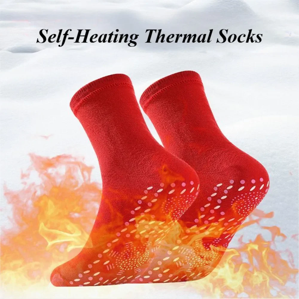 

1 Pair Tourmaline Self-Heating Socks Winter Warm Thermal Health Care Socks Slimming Health Short Sock Magnetic Therapy Sock Gift