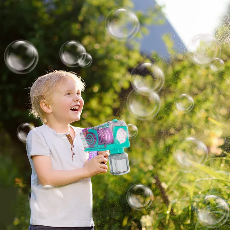 Bubble Gun Toys Automatic Water Electric Soap Bubble Machine Maker Wedding Party Summer Outdoor Toys For Children Funny Gifts