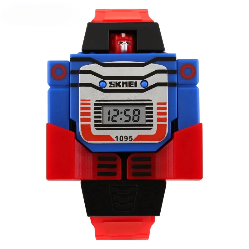 Transformers Orologi per bambini LED Digitali per bambini Orologi sportivi per cartoni animati Robot Trasformazione Giocattoli Film Periferici Regali di compleanno