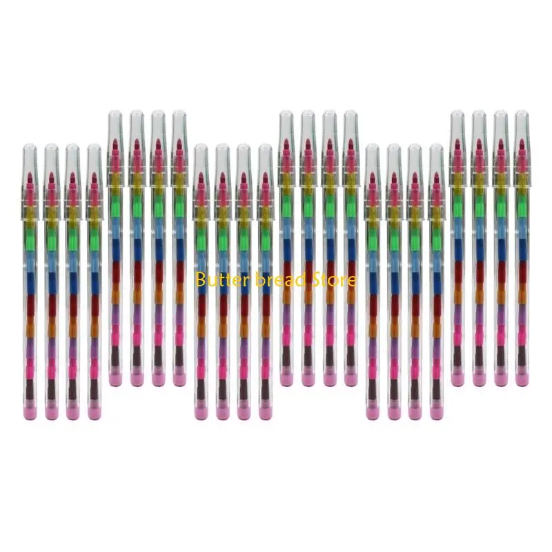 W89C 10/24Pcs Party Favor 11 Color Building Block Colorful for Children Kids