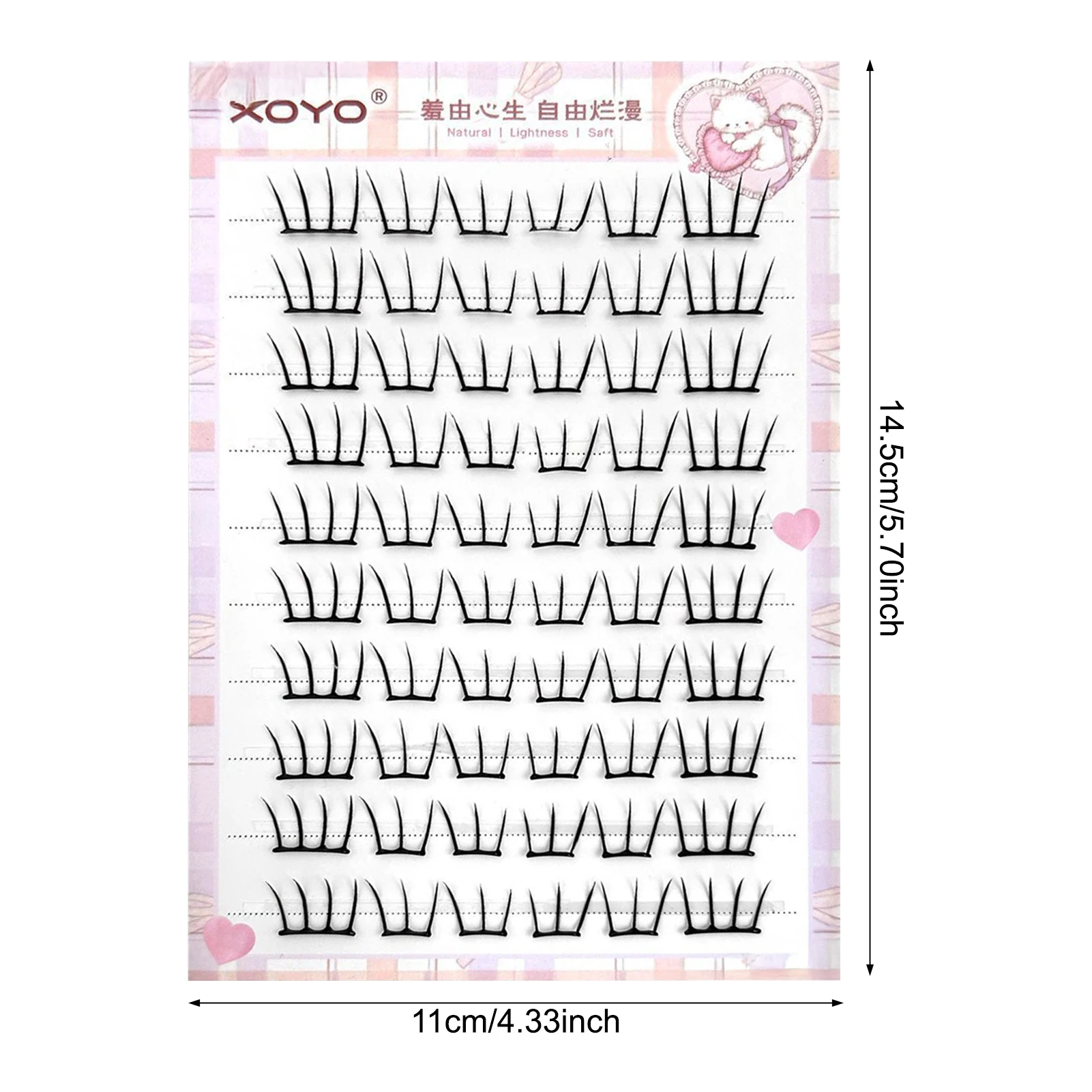 9-12mm FAI DA TE Ciglia Cluster Estensione Donne Quotidiano Aspetto Naturale Comico Ciglia Finte Coreano a forma di U Ciglia Finte Strumento di Trucco