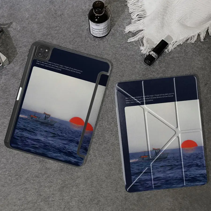

Чехол-подставка для планшета «Езда на волнах день за днем» для iPad Pro 2025, Air 4, 5, M3, M2, 1, 2, M4, 11 дюймов, Pro 11-го, 10-го, 9-го, 8-го, 7-го поколений