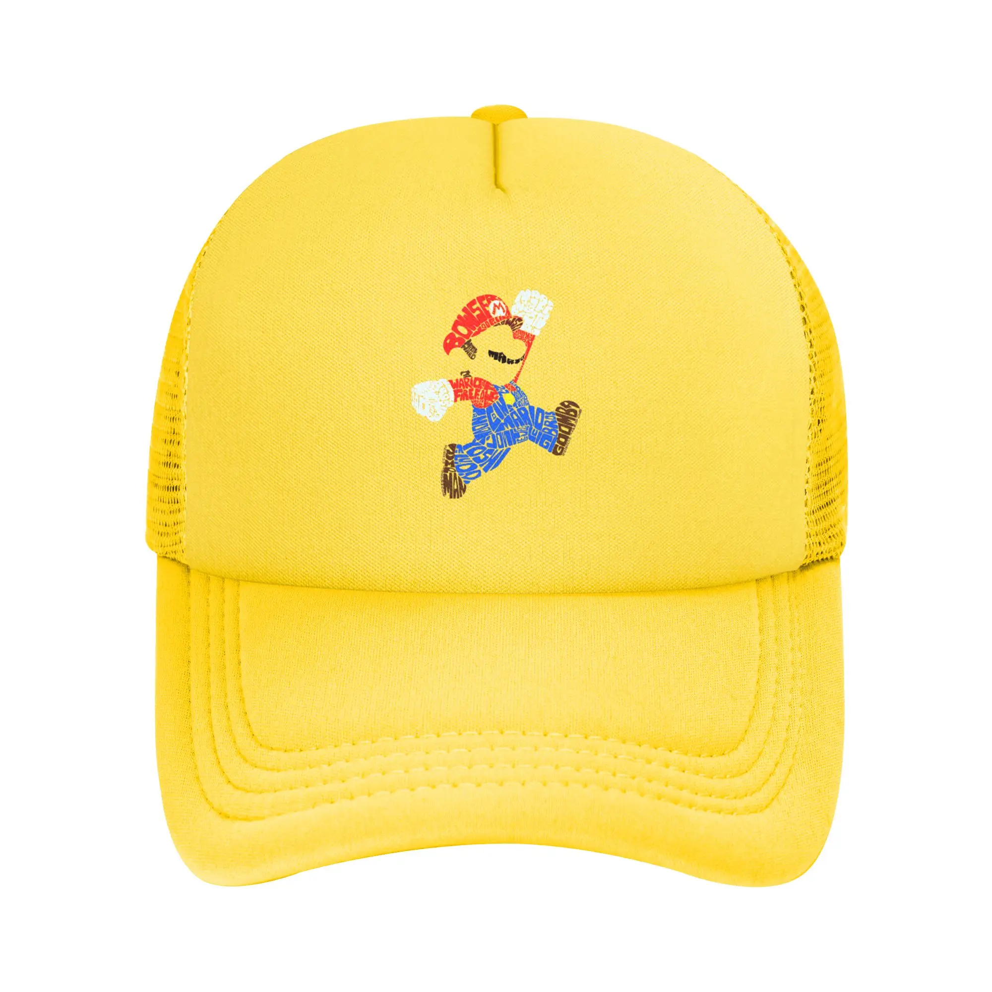 

Marios Bits! Mesh Baseball Cap Men Women Fashion Trucker Hat Hat Adjustable Snapback Caps Trucker Cap Summer Trucker Hats