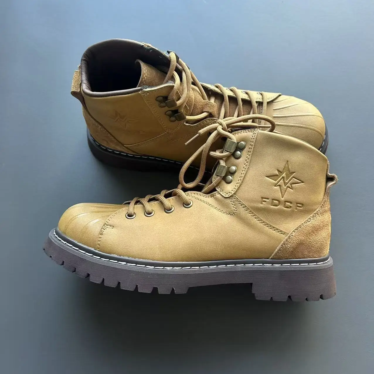 

Men's High-Top Boots Head Trendy Thick Bottom Heightening Work Boots British Casual Outdoor Climbing Boots