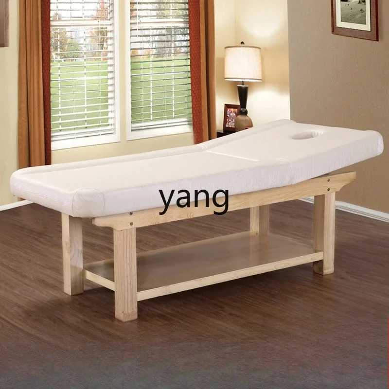 Yjq， Solid Wood Facial Bed High-End Beauty Salon Special Multi-Functional Body Massage Bed Assembly