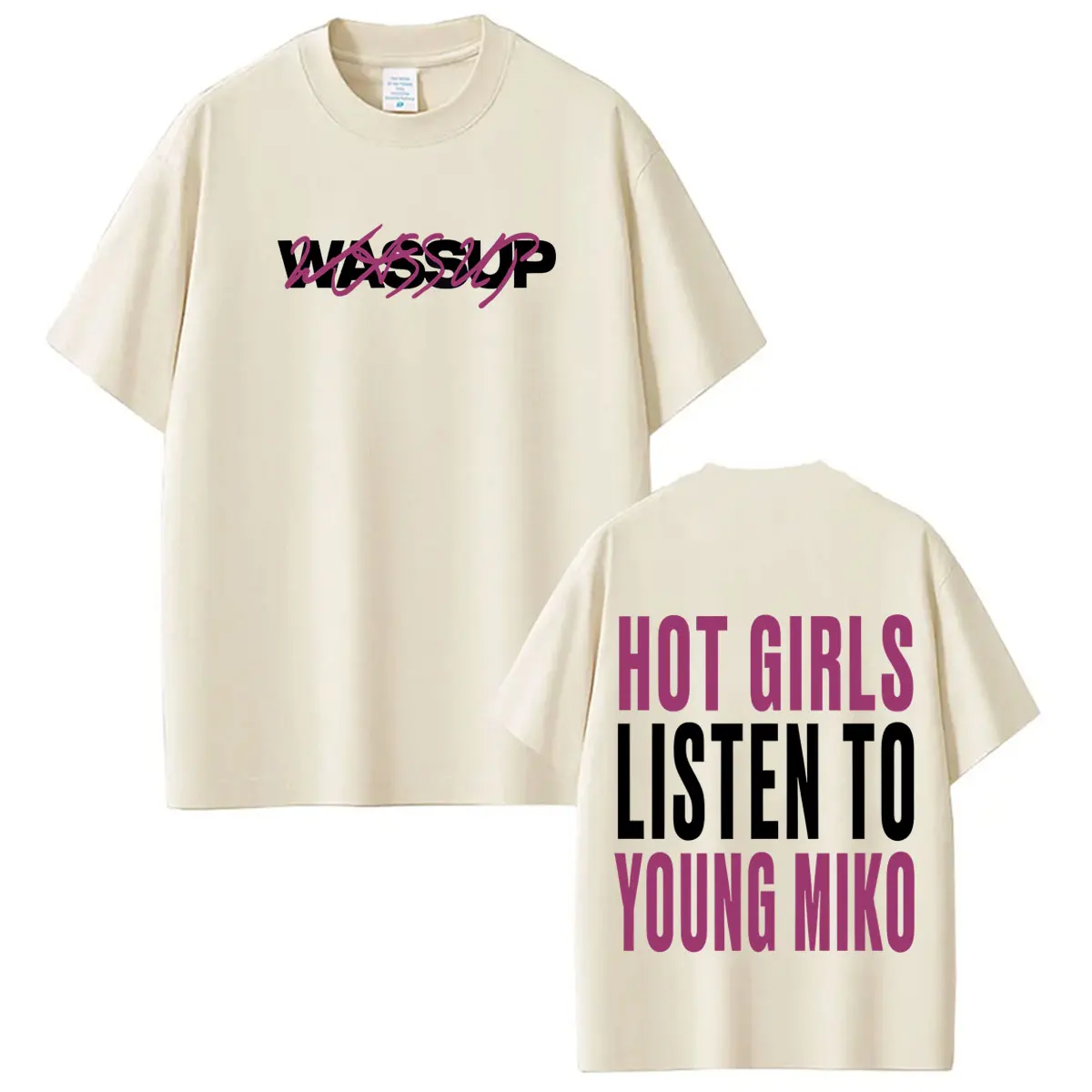 Rapper Young Miko Tour 2026 Bedrucktes T-Shirt für Männer und Frauen Modisches T-Shirt Sommer Baumwolle Kurzarm Lässige Lockere T-Shirts Streetwear – Detail 7