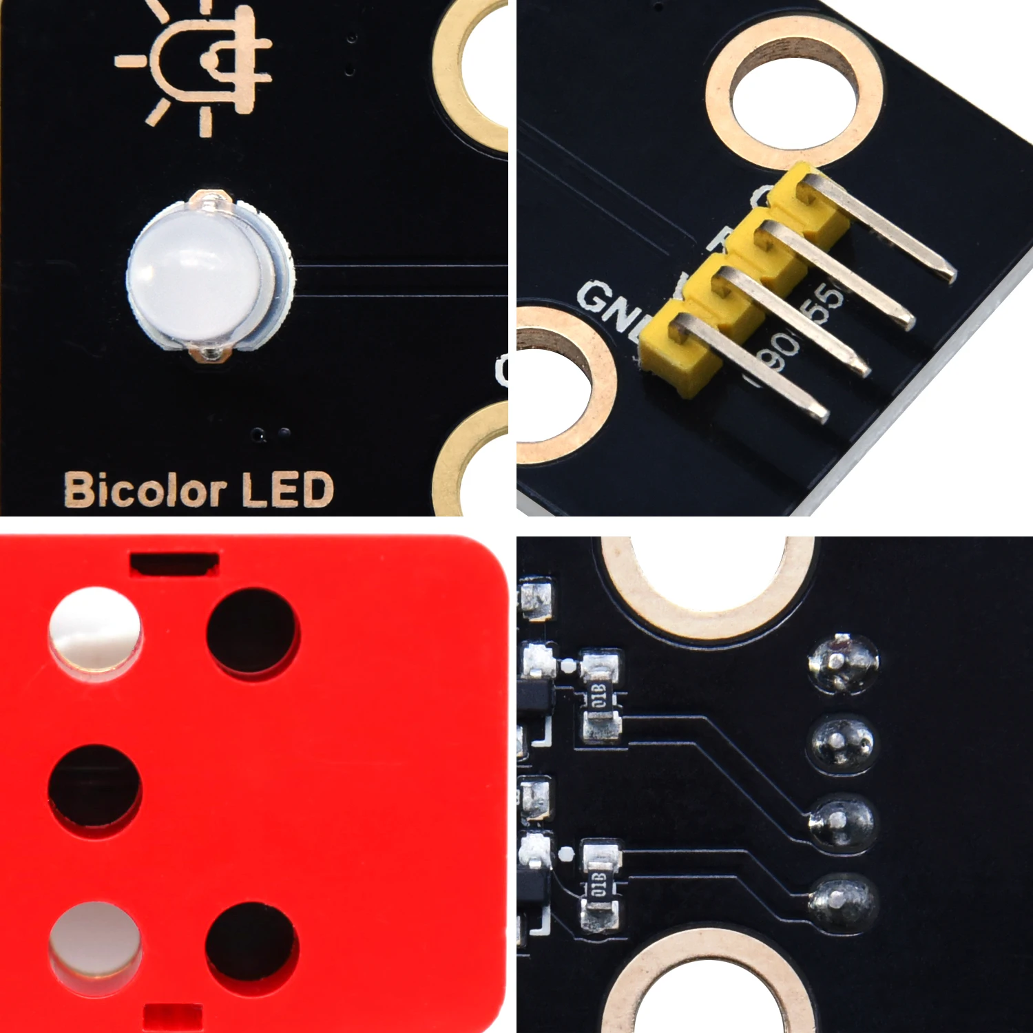 وحدة LED ثنائية اللون باللونين الأحمر والأخضر (الأنود المشترك) لمشاريع Arduino DIY المتوافقة مع كتل Lego DIY المكونات الإلكترونية