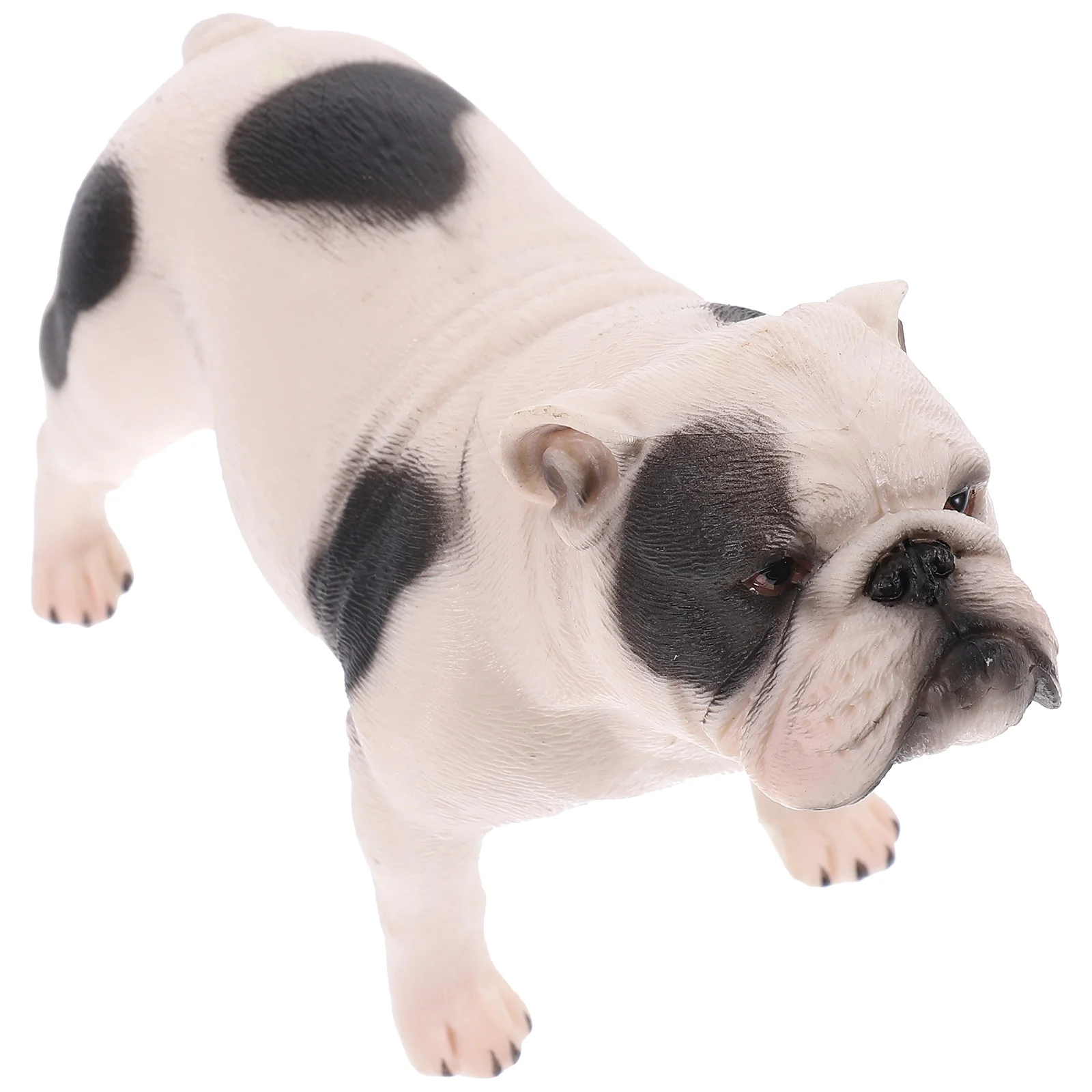 

Toy Dog Pvc Simulated Real Animal Ornaments (standing Bulldog) 2pcs Model Mini Simulation Kids White Child