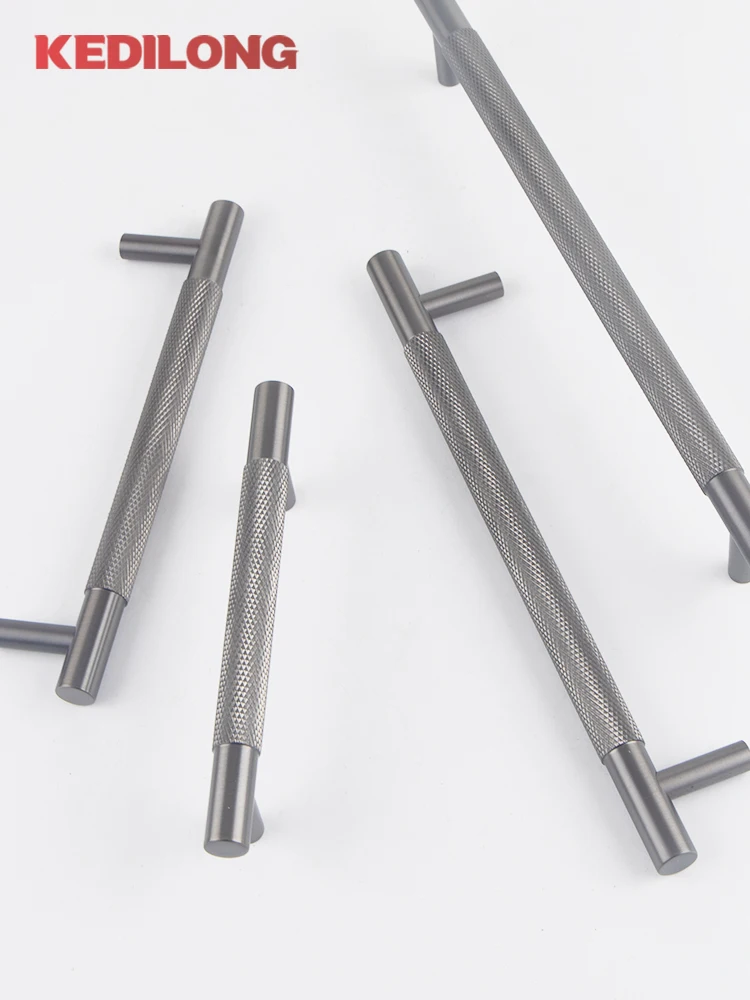 KEDLO الصلبة النحاس ضوء الفاخرة التخريش مقبض كابينة خزانة المطبخ درج مقبض Gunmetal سحب