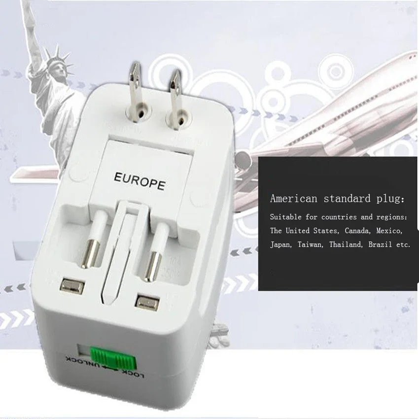 Real Rushed Travel Converter Adaptor Universal Conversion Plug Multi-purpose For Many Countries,such As Us\\uk\\au\\eur Etc.