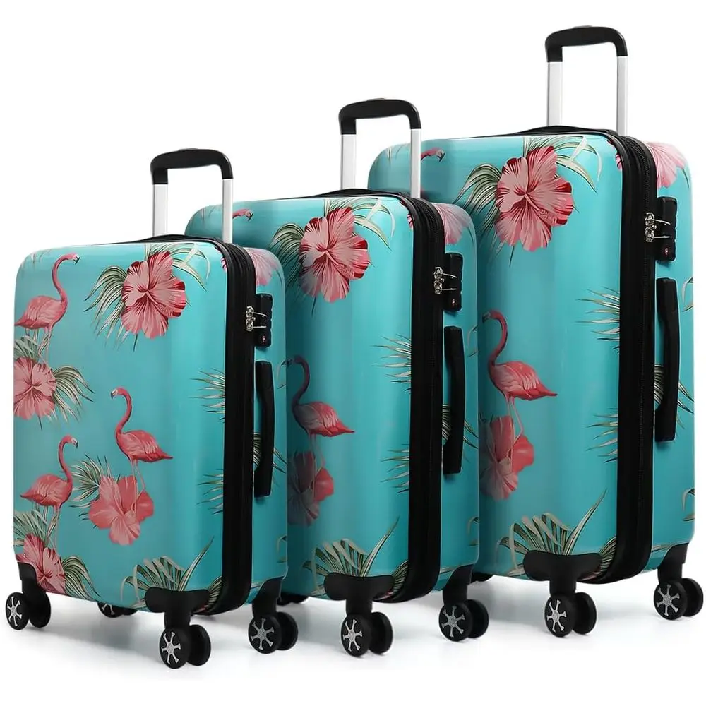 

3-Piece Expandable Hardshell Suitcase Set with 4 Spinner Wheels, TSA Lock, Suitable for Travel, Available in Lagoon Blue