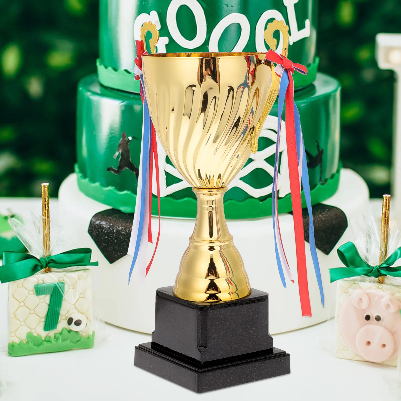 

Trophy Award Cup Prize Decorative Plastic Golden School Sports Event Competition Kids Adult DIY Nameplate Christmas Corporate