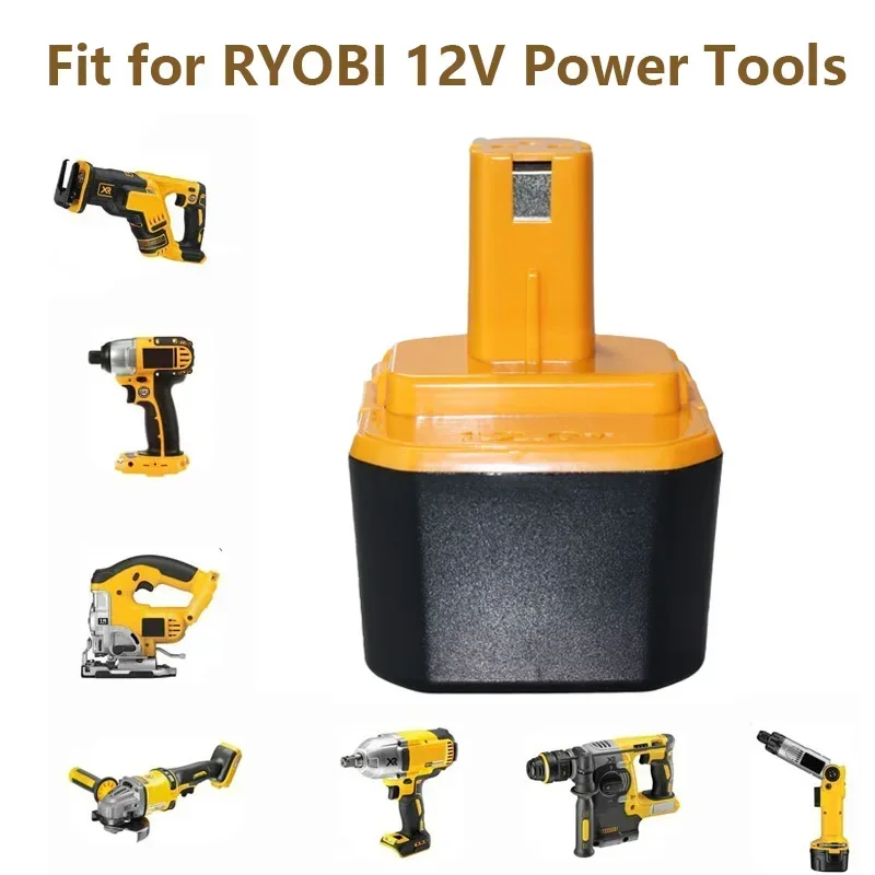 

For Ryobi 12V 4800mah 9800mAh NiMH Battery Replacement Safety Compatible B-8286 BPT1025 RY-1204