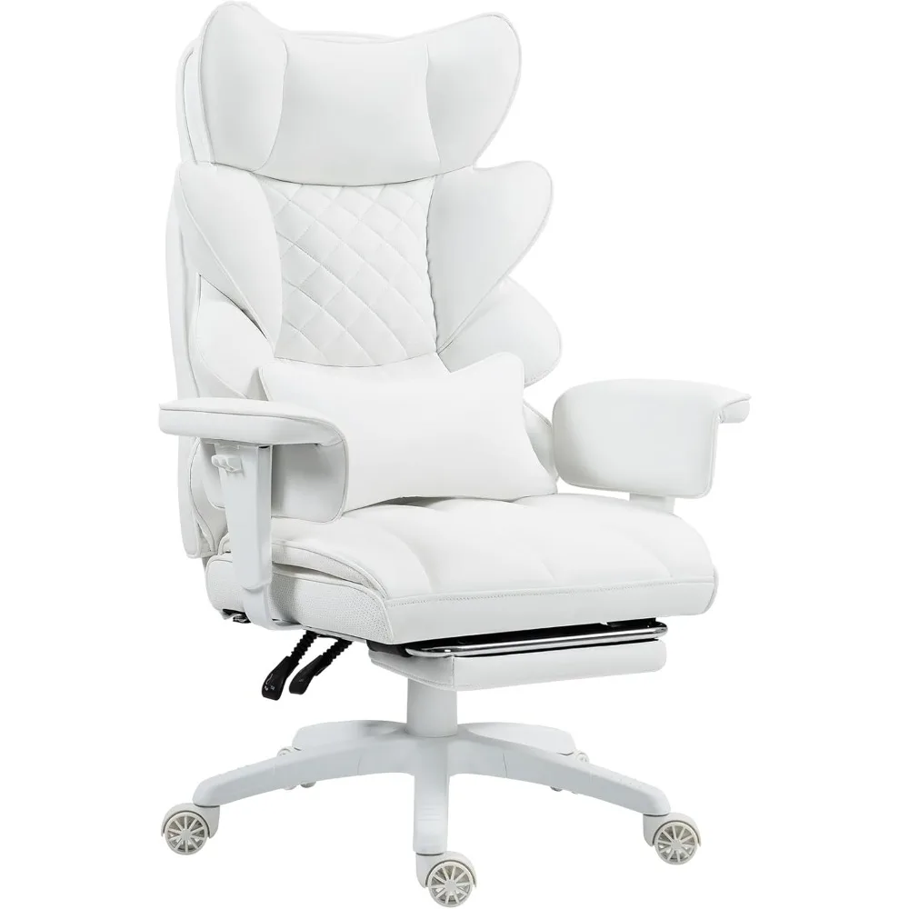 Big and Tall Office Chair with Pocket Spring Cushion and Lumbar Support,High Back Computer Gaming Chairs with Adjustable Armrest