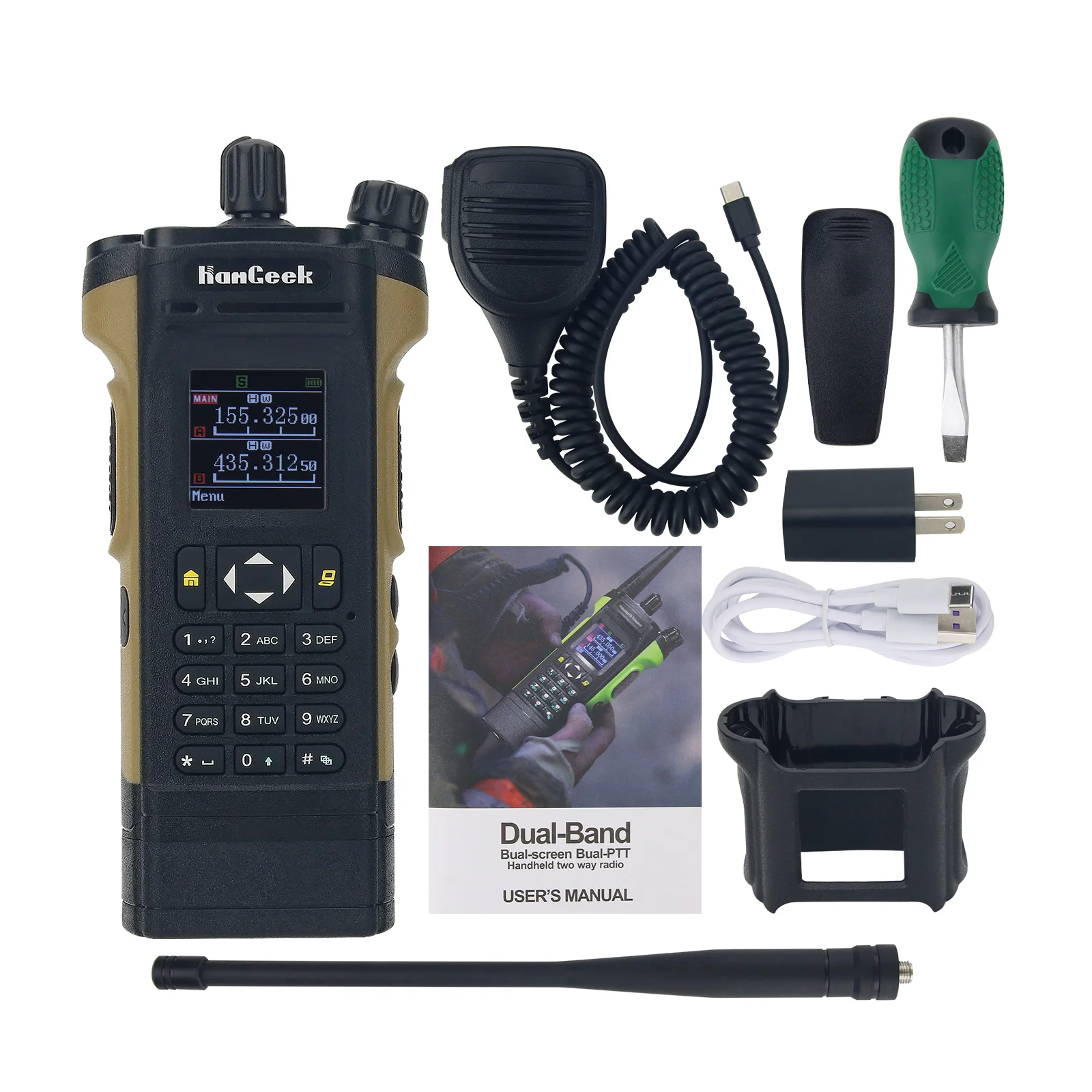 ¡Arriba! APX-8000 Transceptor portátil VHF UHF de radio walkie talkie de doble banda de 12W con modo de trabajo dúplex PTT dual