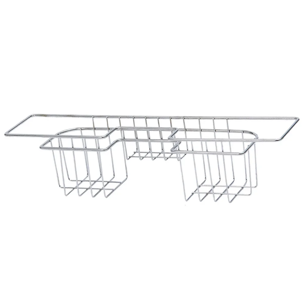 

Stainless Steel Kitchen Sink Basket Organizer Draining Rack for Sponge Soap Brush Storage Rustproof Corrosion Resistant