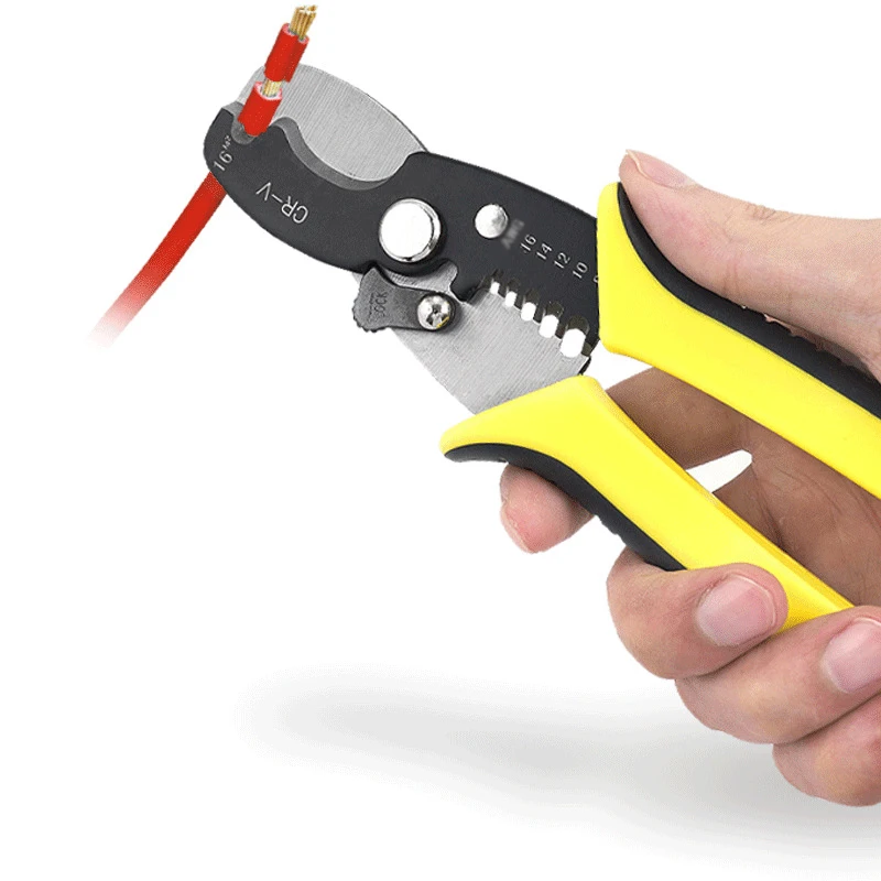 1PC Wire Stripper Cutter Long Nose Pliers Side Cable Shears Electrician Hand Tools Cable Solar Panel Connectors Crimping