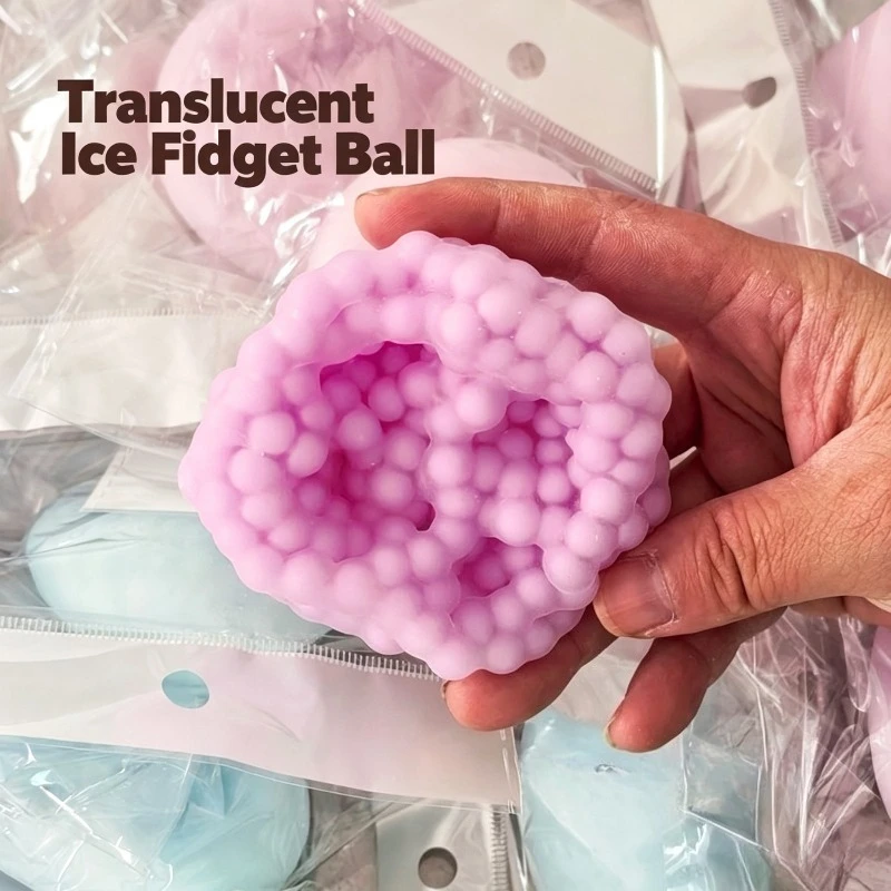 Ice Skin Fidget Quetschball Handgefertigtes Squishy-Spielzeug Knisterndes Geräusch Stressabbau Mochi Squeeze Sensorisches Spielzeug für Erwachsenengeschenke – Detail 4