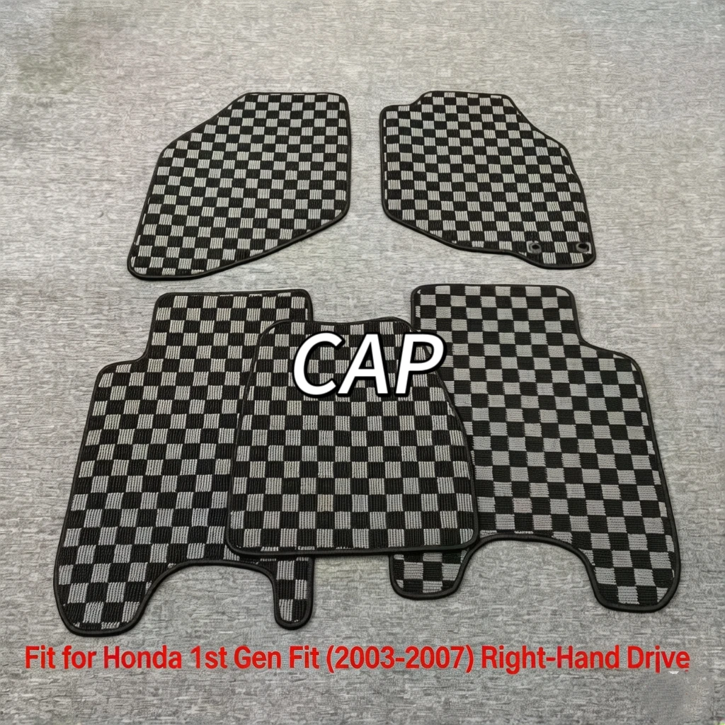 

Custom Car Floor Mats for Honda Fit 1st Gen 2003-2007 RHD Waterproof Anti-Slip Premium Velvet Carpet All-Weather Protection