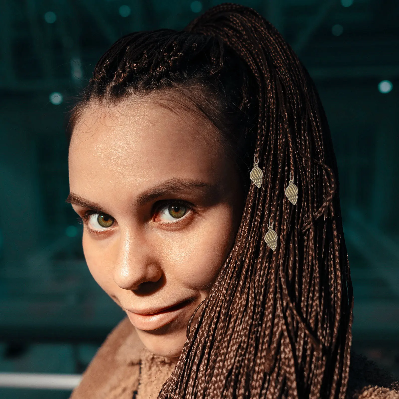 

1 set Hair Cuffs Set Hollow Out Braid Hair Accessories For Women Diy Dreadlock Braiding Jewelry Charm Beads Decorations Styling