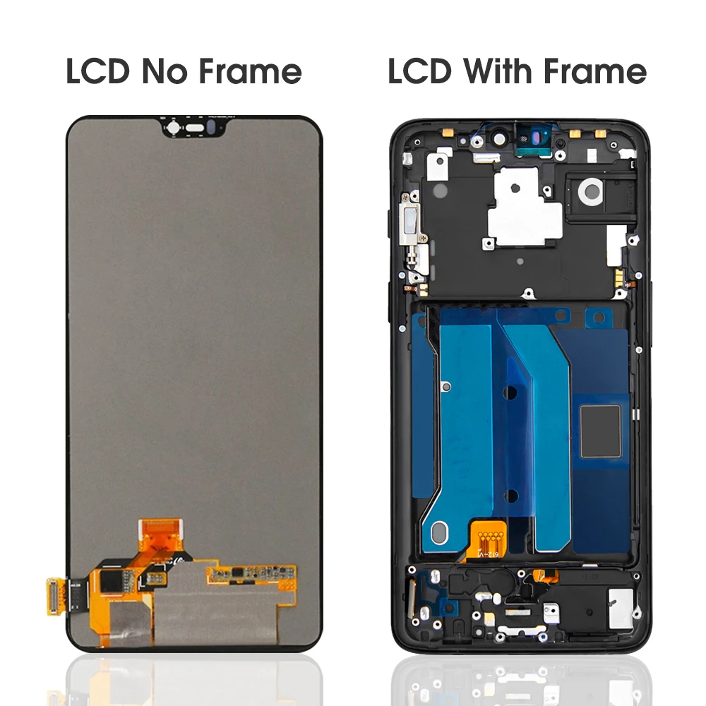 6.28'' AMOLED For OnePlus 6 Mobile Phone LCD Screen Display assembly Touch Screen LCD Panel Replacement